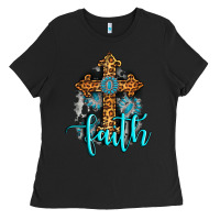 Black faith western turquoise Ladies Tee - AdoDesignShop