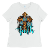 White faith western turquoise Ladies Tee - AdoDesignShop