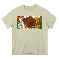 Mossy baby goats and sunflower and cactus with cowhide license plate Heavy Core Tee - Artiststas
