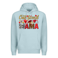 Blue Mist One loved mama valentines day Premium Hoodie - HowdyJamesFarm