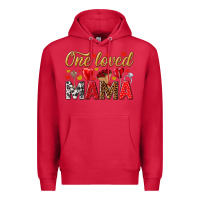 Cardinal One loved mama valentines day Premium Hoodie - HowdyJamesFarm