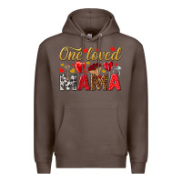 Coffee One loved mama valentines day Premium Hoodie - HowdyJamesFarm