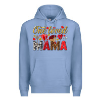 Colony Blue One loved mama valentines day Premium Hoodie - HowdyJamesFarm
