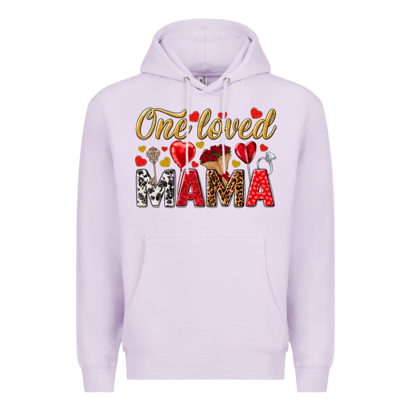 One Loved Mama Valentines Day Premium Hoodie by HowdyJamesFarm | Teevron