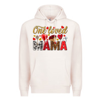 Pale Pink One loved mama valentines day Premium Hoodie - HowdyJamesFarm