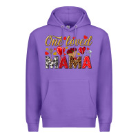 Purple One loved mama valentines day Premium Hoodie - HowdyJamesFarm