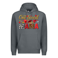 Rock One loved mama valentines day Premium Hoodie - HowdyJamesFarm