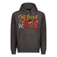 Smoke One loved mama valentines day Premium Hoodie - HowdyJamesFarm