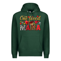 Sports Green One loved mama valentines day Premium Hoodie - HowdyJamesFarm