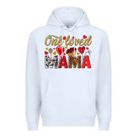 White One loved mama valentines day Premium Hoodie - HowdyJamesFarm