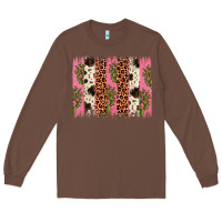 Chestnut cactus leopard cowhide brush stroke Long Sleeve Tee - Artiststas