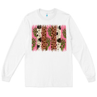 White cactus leopard cowhide brush stroke Long Sleeve Tee - Artiststas