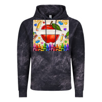 Cloud Black custom teacher name apple Vintage Hoodie - NancyCooperArtShop