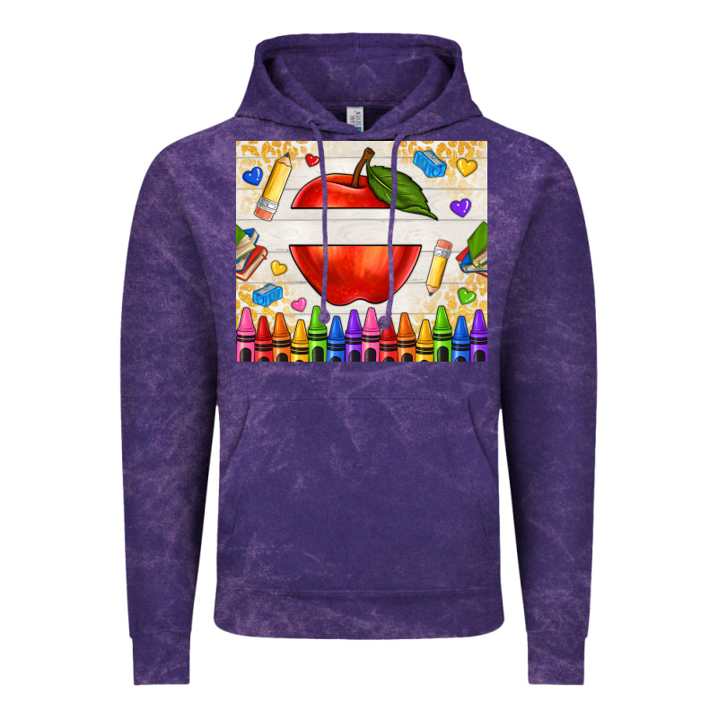 Custom Teacher Name Apple Vintage Hoodie by NancyCooperArtShop | Teevron