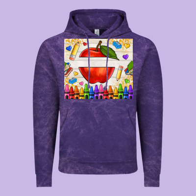 Custom Teacher Name Apple Vintage Hoodie Designed By Nancycooperartshop