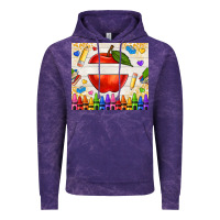 Cloud Purple custom teacher name apple Vintage Hoodie - NancyCooperArtShop