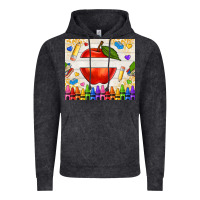 Vintage Black custom teacher name apple Vintage Hoodie - NancyCooperArtShop