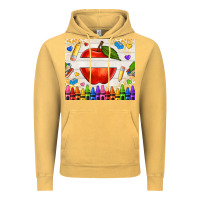 Vintage Mustard custom teacher name apple Vintage Hoodie - NancyCooperArtShop