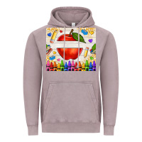 Vintage Zinc custom teacher name apple Vintage Hoodie - NancyCooperArtShop