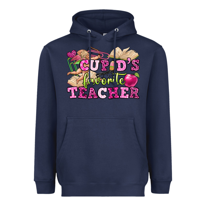 Cupid's Favorite Teacher Heavyweight Hoodie by OliviaCreatesArt | Teevron
