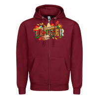 Burgundy cinco de mayo teacher Zipper Hoodie - CowGirlArtShop