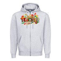 Heather Grey cinco de mayo teacher Zipper Hoodie - CowGirlArtShop
