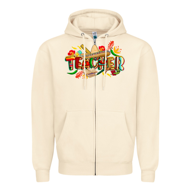 Cinco De Mayo Teacher Zipper Hoodie by CowGirlArtShop | Teevron