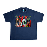 Navy let it snow Urban Heavy Tee - MaliasSmallBusiness