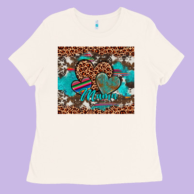 Hearts Mama Ladies Tee Designed By Artiststas