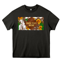 Asphalt (preview)baby goats and sunflower and cactus with cowhide license plat Heavy Core Tee - Artiststas