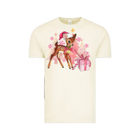 Vintage Arctic reindeer pink christmas Vintage Tee - MaliasSmallBusiness