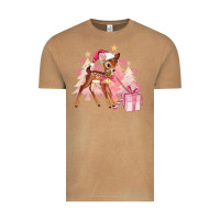 Vintage Camel reindeer pink christmas Vintage Tee - MaliasSmallBusiness