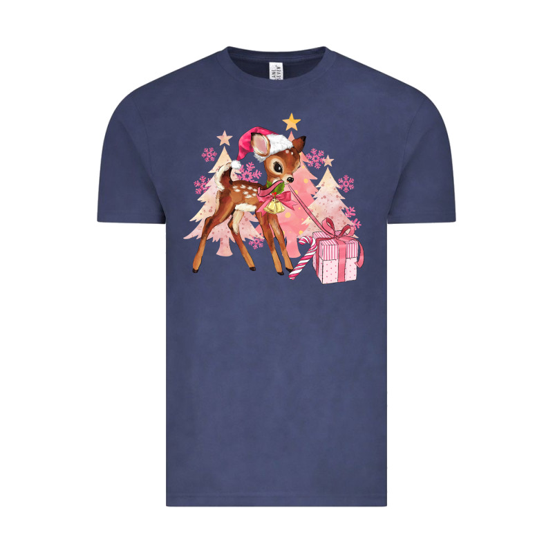 Reindeer Pink Christmas Vintage Tee by MaliasSmallBusiness | Teevron