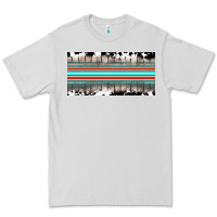Dove Grey western cowhide serape sunflower mama license plate Premium Tee - BarkalooDesign
