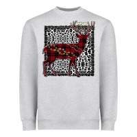 Heather Grey Christmas Deer Heavyweight Sweatshirt - Bettercallsaul