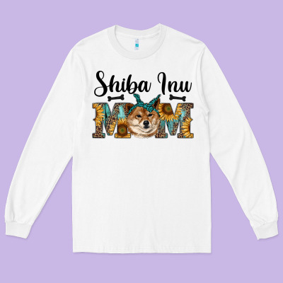 Western Shiba Inu Mom Long Sleeve Tee Designed By Ranaportraitstore