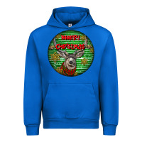 Cobalt mule buck deer head christmas Urban Hoodie - LillyAllenDesigns