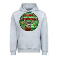 Heather Grey mule buck deer head christmas Urban Hoodie - LillyAllenDesigns