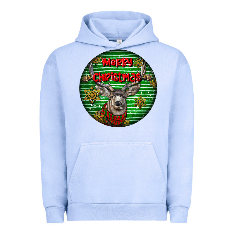 Mule Buck Deer Head Christmas Urban Hoodie by LillyAllenDesigns | Teevron