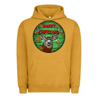 Pigment Peanut Butter mule buck deer head christmas Urban Hoodie - LillyAllenDesigns
