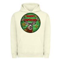Pigment Pistachio mule buck deer head christmas Urban Hoodie - LillyAllenDesigns