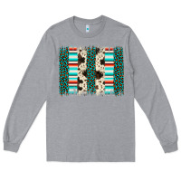 Heather Grey leopard cowhide brush stroke Long Sleeve Tee - Artiststas