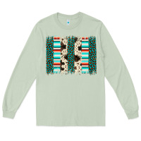 Matcha leopard cowhide brush stroke Long Sleeve Tee - Artiststas