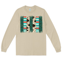 Mushroom leopard cowhide brush stroke Long Sleeve Tee - Artiststas