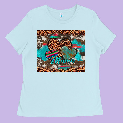 Hearts Mama Ladies Tee Designed By Artiststas