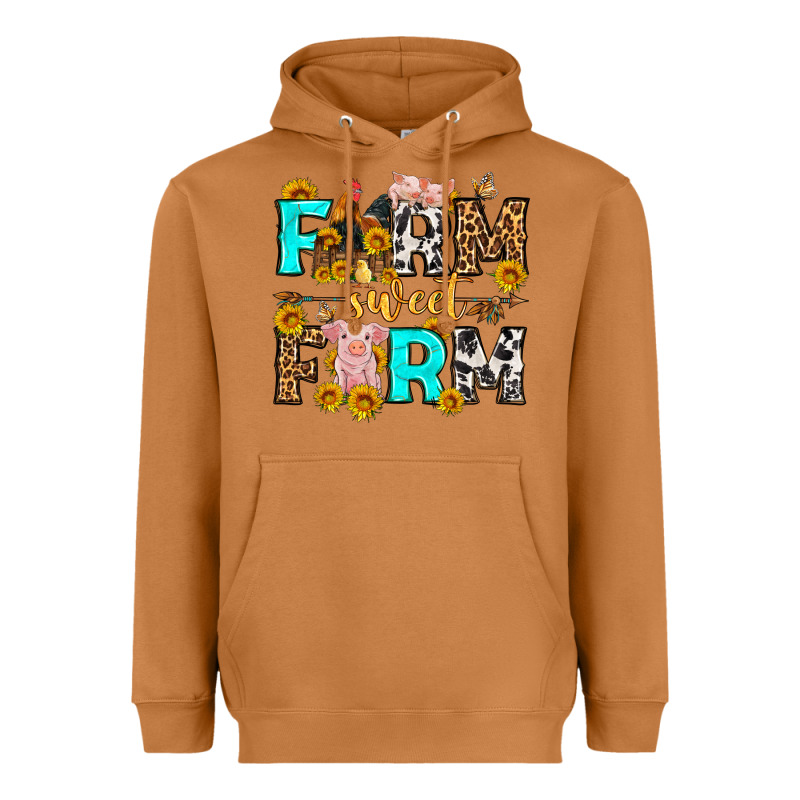Farm Sweet Farm Western  Olivia Heavyweight Hoodie by OliviaCreatesArt | Teevron