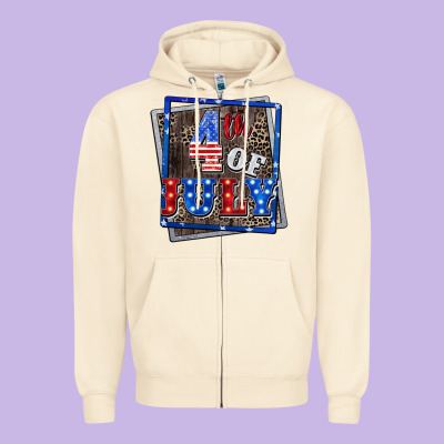 4th Of July Zipper Hoodie Designed By Cowgirlartshop