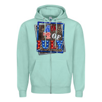 Seafoam 4th of july Zipper Hoodie - CowGirlArtShop