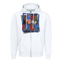 White 4th of july Zipper Hoodie - CowGirlArtShop