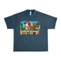Midnight Navy love christmas cow Urban Heavy Tee - MaliasSmallBusiness